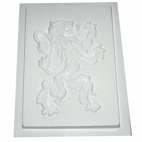 HERALDRY LION (RAMPANT) PLAQUE PLASTER MOLD (14" HT)