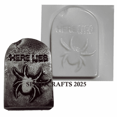 HERE LIES <br>HALLOWEEN <br>TOMBSTONE SOAP<br> MOLD (SINGLE WELL)