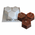 HEX TRIETTE 3 WICK CANDLE MOLD (2.25" HT, 2 lb 9 oz)