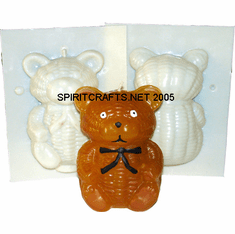 HONEY BEAR CANDLE MAKING MOLD<br>  (4.75" HT, 14 oz)