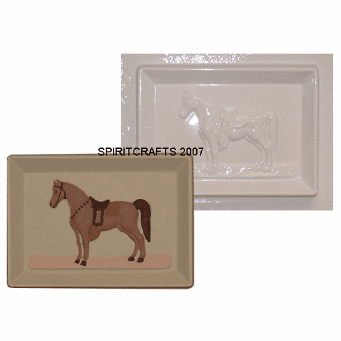 HORSE PLAQUE <br>PLASTER MOLD<br> (6.75" x 5")