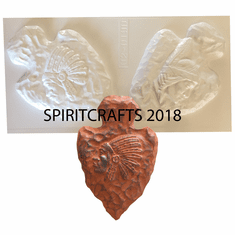 INDIANS ON ARROWHEAD PLASTER CASTING MOLD (2 ON 1)