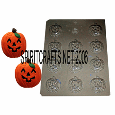 JACK O LANTERN CANDY / CANDLE EMBED MOLD (1.5" DIA)