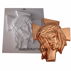 JESUS AND THE CROSS PLASTER MOLD (12.5" x 14.5")