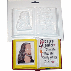 JESUS SAID BOOK PLASTER MOLD (7.5" x 5")