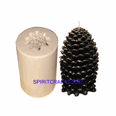 JUMBO PINECONE POLYURETHANE CANDLE MOLD (5" x 3")