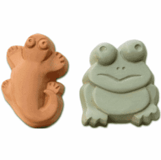 KIDS FROG AND SALAMANDER SOAP MOLD (4 WELL)