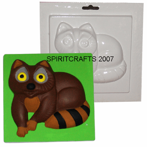 KIDS RACCOON <br>PLASTER MOLD <br> (6" x 6")