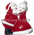 KISSING SANTA <br>CHRISTMAS CANDLE<br> MOLD (4.75", 11 oz)