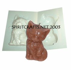 KITTEN CANDLE <br>MAKING MOLD <br>(5.5" HT 10 OZ)