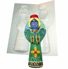 LARGE ANGEL<BR> CANDLE MAKING MOLD<BR> (10" HT, 1 lb 2 oz)