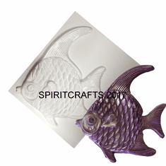 LARGE ANGEL FISH PLASTER CASTING MOLD (10.5 x 13.25")