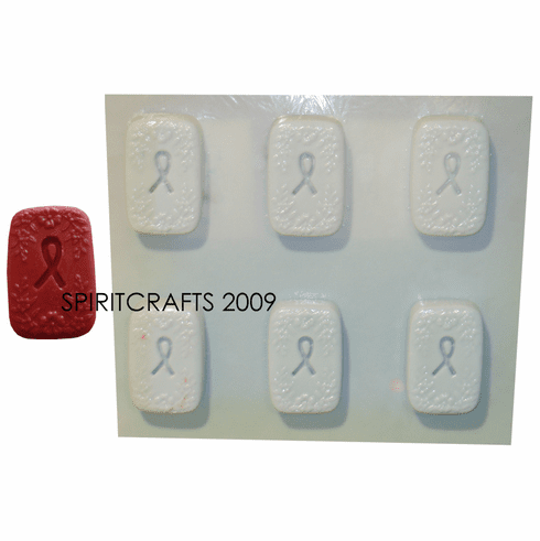 LARGE AWARENESS RIBBON BARS MOLD, 6 on 1