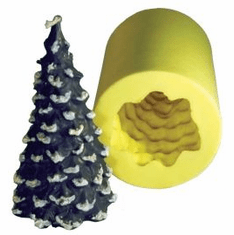 LARGE CHRISTMAS TREE POLYURETHANE CANDLE MOLD (6.5" HT)