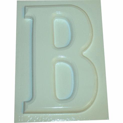 LARGE LETTER "B" PLASTER CASTING MOLD (10" HT)