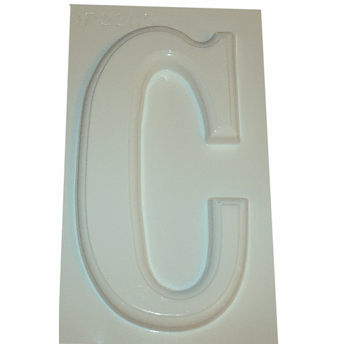 LARGE LETTER "C" PLASTER CASTING MOLD (10.25" HT)
