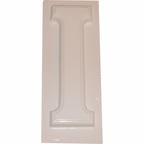 LARGE LETTER "I" PLASTER CASTING MOLD (10" HT)