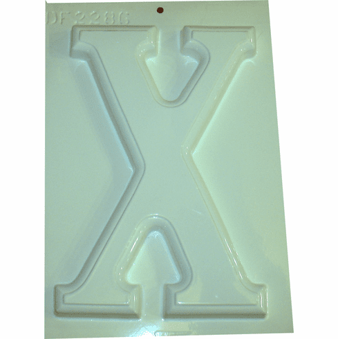 LARGE LETTER "X" PLASTER CASTING MOLD (9.75" HT)