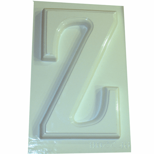 LARGE LETTER "Z" PLASTER CASTING MOLD (10" HT)