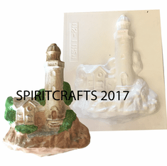 LARGE LIGHTHOUSE PLASTER CRAFT MOLD (10.5" x 8")