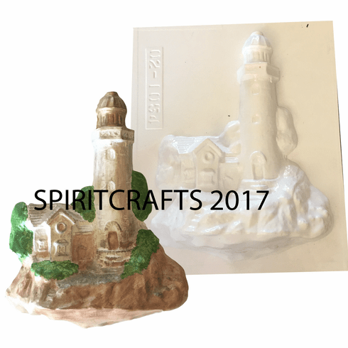 LARGE LIGHTHOUSE PLASTER CRAFT MOLD (10.5" x 8")