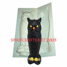 LARGE OWL <br> CANDLE MAKING MOLD <br> (9" HT, 1 lb 5 oz)