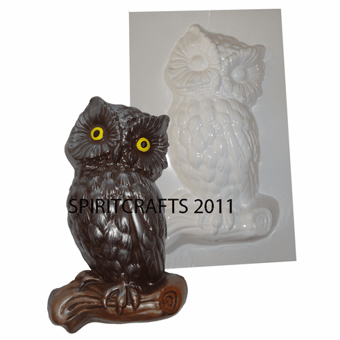 LARGE OWL ON BRANCH PLASTER MOLD (5.75" x 10.25")