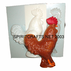 LARGE ROOSTER<br>  CANDLE MAKING MOLD <br> (8.5" HT, 1 lb 8 oz)