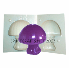 LARGE ROUNDED <br>MUSHROOM CANDLE <br>MOLD (3.25", 7 oz)