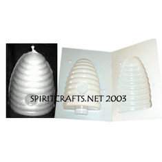 LARGE SKEP BEEHIVE CANDLE MOLD<br>  (5" HT, 1 lb 4 oz)