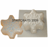 LARGE SNOWFLAKE<br> PILLAR CANDLE MOLD<br> (2" HT x 3.5", 11 oz)
