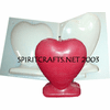 LARGE STANDING <br>HEART CANDLE MOLD <br> (6.25" HT, 1 lb 5 oz)