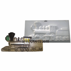 LARGE STEAM TRAIN PLASTER CRAFT MOLD (16.75" x 7.75")