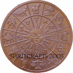 LARGE SUN & ZODIAC PLASTER MOLD (17" DIA) (XL)