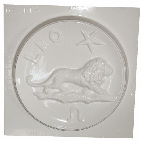 LEO ZODIAC ROUND PLASTER MOLD (10.25" DIA)