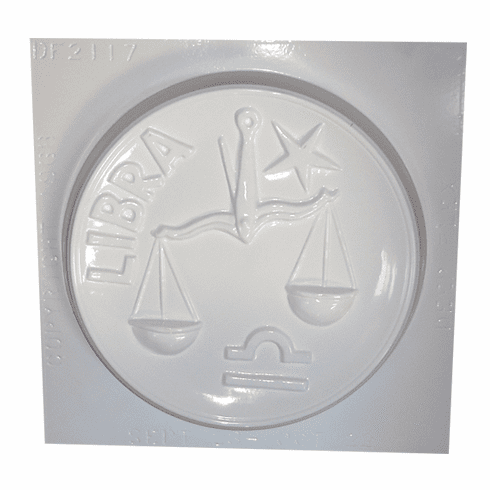 LIBRA ZODIAC ROUND PLASTER MOLD (10.25" DIA)
