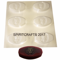 LION HEAD PLASTIC SOAP MOLD (6 WELL)
