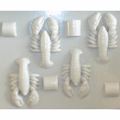LOBSTER APPLIQUE<BR> PLASTIC MOLD<BR> 4 WELL 