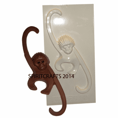 LONG ARMED MONKEY PLASTER MOLD (9.5" x 4.75")