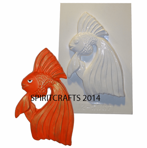 LONG TAIL GOLDFISH PLASTER MOLD (6.25" x 8.75")