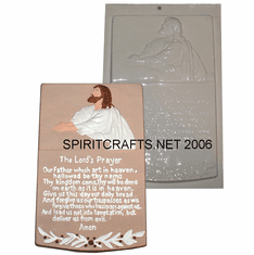 LORDS PRAYER AND JESUS PLASTER CASTING MOLD (9.75" HT)