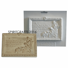 LUKE 2:14 GLORY TO GOD PLASTER CASTING MOLD (6.25" x 4.5")