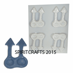 MALE MALE LGBT SOAP MAKING MOLD (4 WELL)