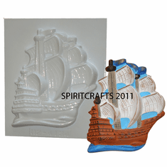 MAN O'WAR SHIP PLASTER MOLD - MEDIUM (8.5" x 9.25")