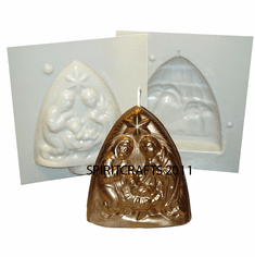 MANGER SCENE CANDLE MOLD (4 1/2" x 4.25", 10 oz)