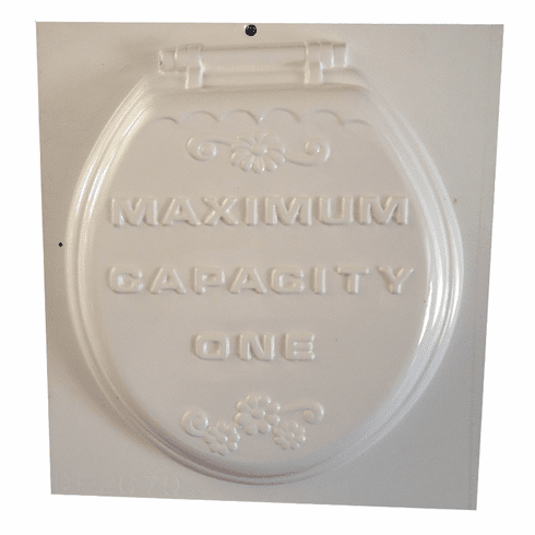 MAXIMUM CAPACITY ONE TOILET SEAT COVER MOLD (8.25" x 9.25")