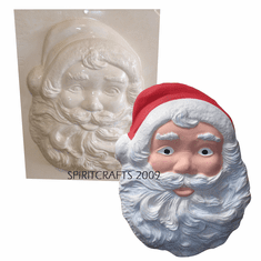 MEDIUM SANTA HEAD PLASTER MOLD (7" x 9.25")