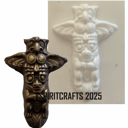 MEDIUM TOTEM POLE<BR> PLASTER MOLD (6" HT)
