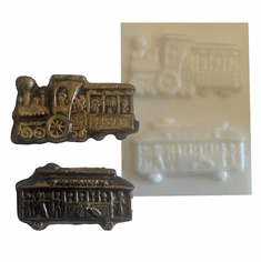 MINI TRAIN PLASTER <BR> MOLD, 2 ON 1