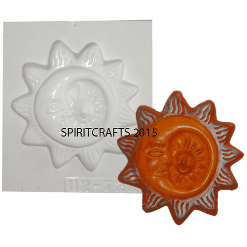 MOON OVER SUN <br> PLASTER MOLD <br>(5.5" X 6")